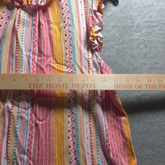 Staccato Women's Flutter Sleeve Top – Size‎ Large – Vibrant Colors – Pre-Owned - Picture 10 of 10